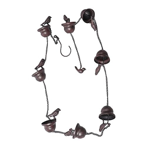 🦜Limited time offer for only $15🦜Vintage metal bird-shaped wind chime with rain chain