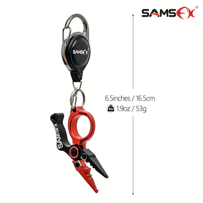 A Set of Multifunctional Mini Fishing Pliers And a Quick-Release Line Puller Combination, Without Battery