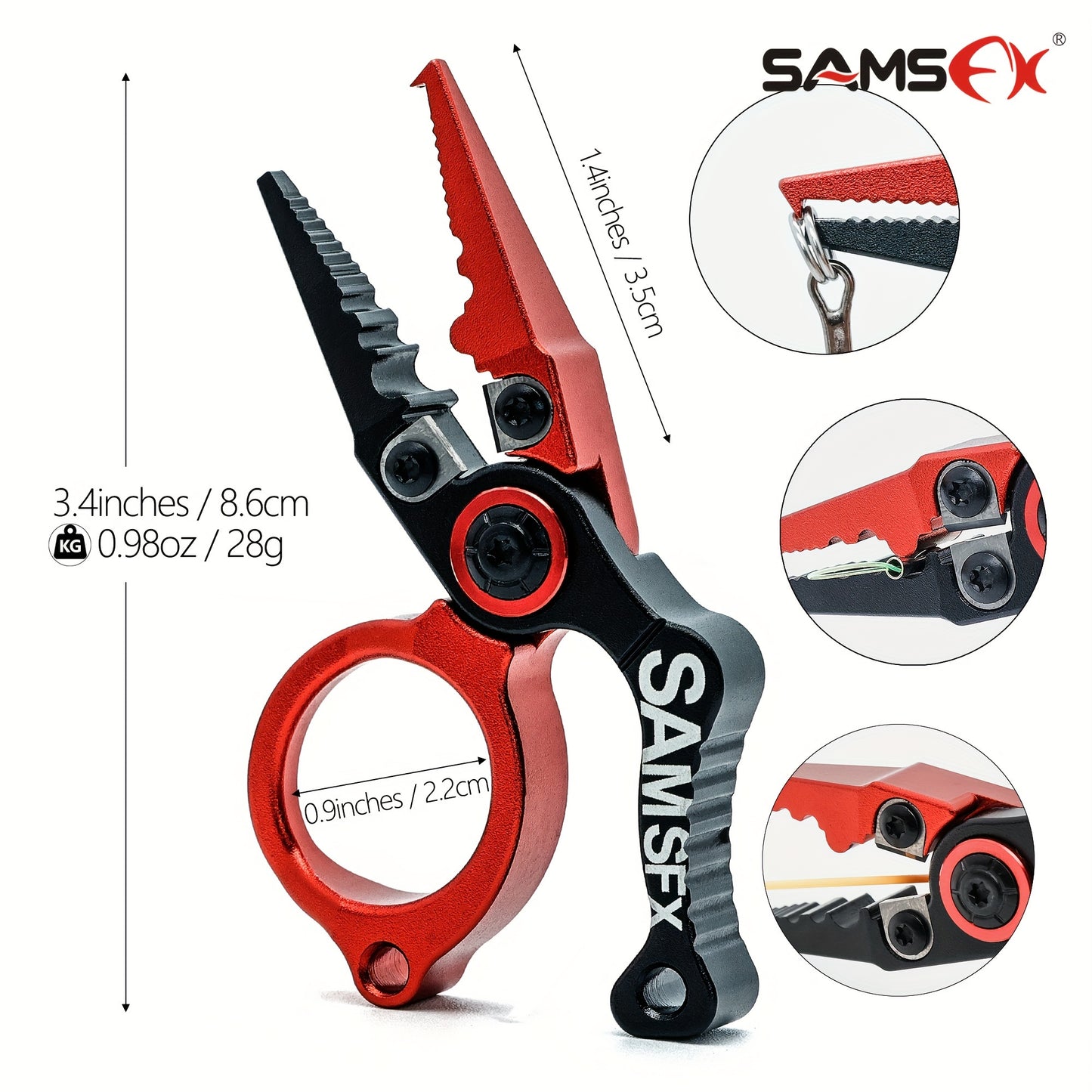 A Set of Multifunctional Mini Fishing Pliers And a Quick-Release Line Puller Combination, Without Battery