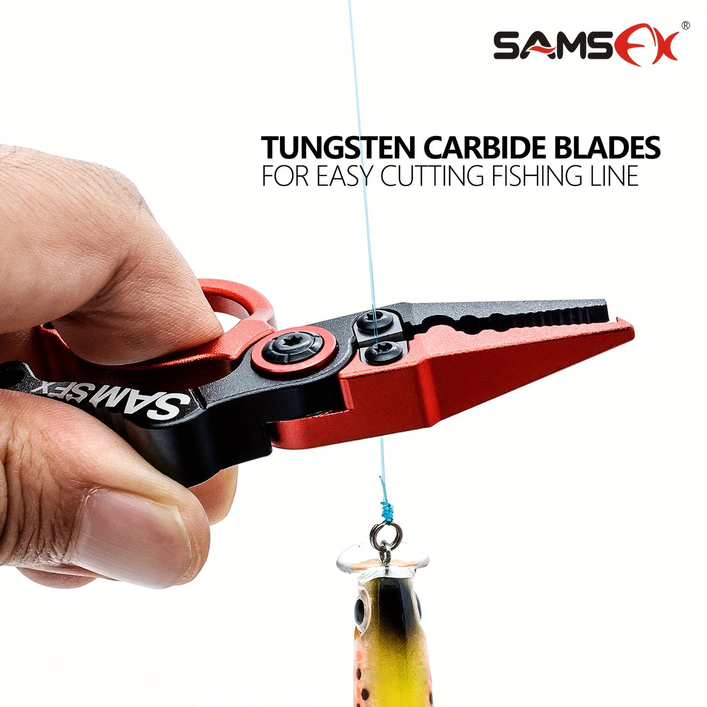 A Set of Multifunctional Mini Fishing Pliers And a Quick-Release Line Puller Combination, Without Battery