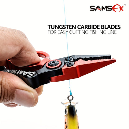 A Set of Multifunctional Mini Fishing Pliers And a Quick-Release Line Puller Combination, Without Battery