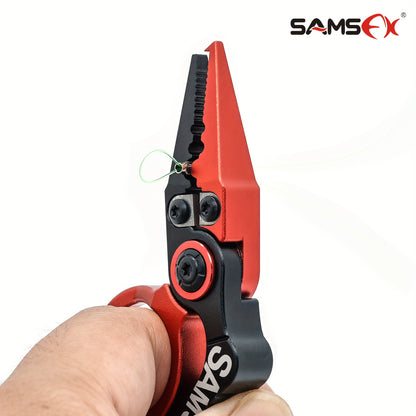 A Set of Multifunctional Mini Fishing Pliers And a Quick-Release Line Puller Combination, Without Battery