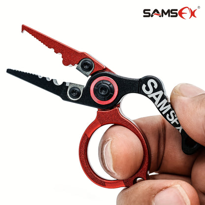 A Set of Multifunctional Mini Fishing Pliers And a Quick-Release Line Puller Combination, Without Battery