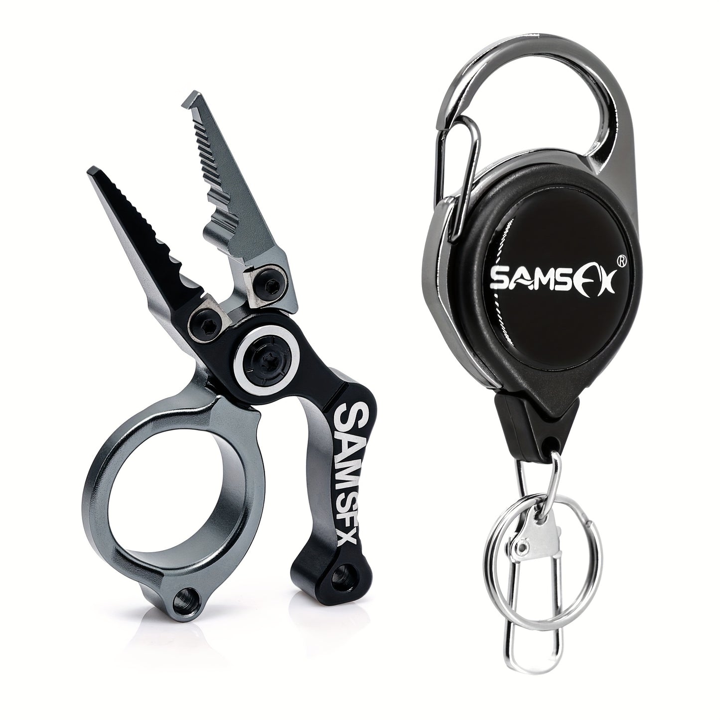 A Set of Multifunctional Mini Fishing Pliers And a Quick-Release Line Puller Combination, Without Battery