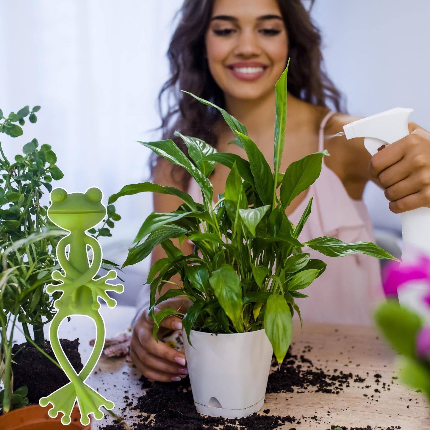 🎁Christmas Sale🎁Frog Plant Stand, Cute Frog Flower Pot Climbing Fixing ClipFrog Plant Stand, Cute Frog Flower Pot Climbing Fixing Clip