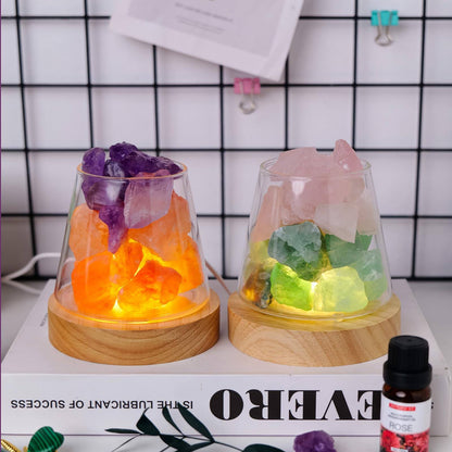🎁Christmas Gift🎁Crystal Stone Storage Jar Aromatherapy Night Light