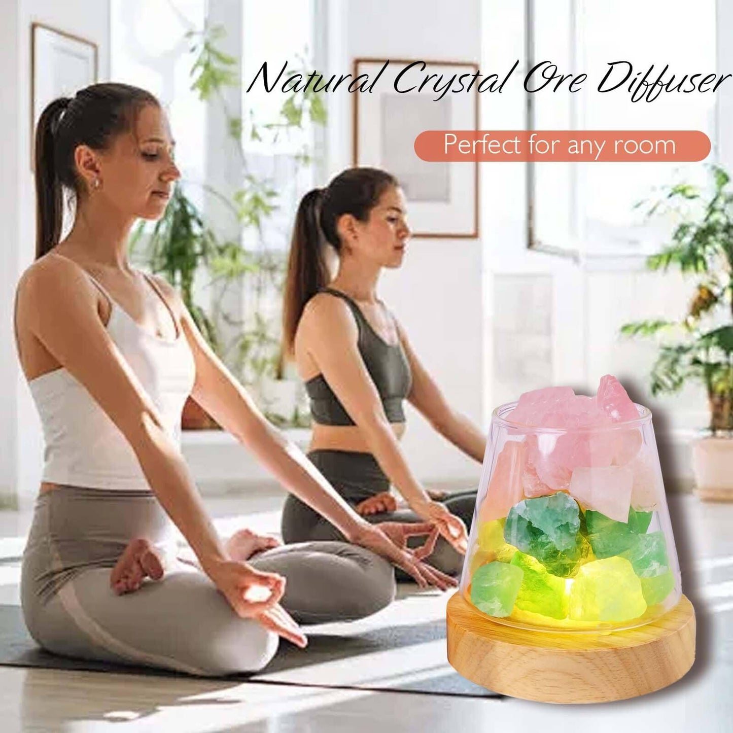 🎁Christmas Gift🎁Crystal Stone Storage Jar Aromatherapy Night Light